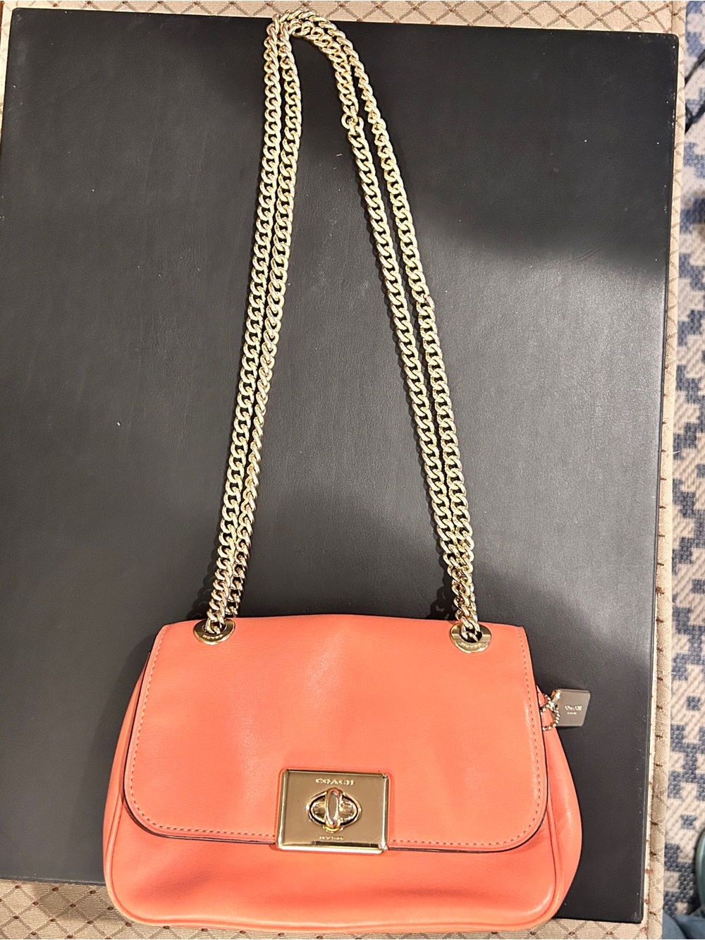 Coach Mini Cassidy Crossbody in Light Coral/Peach Pink leather